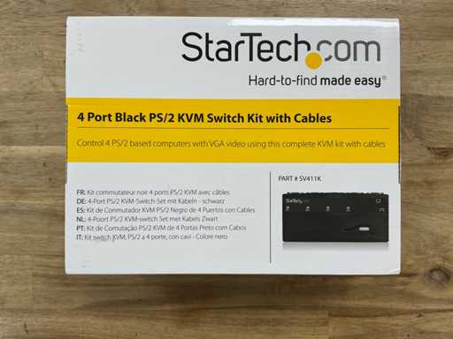 Kit de commutateur noire PS/2 KVM StarTech 4 ports avec câbles