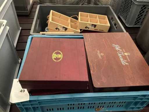 Houten kistjes voor chocolade en pralines