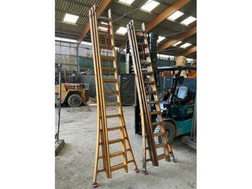 LM T3x13 Échelle coulissante en bois (2x)