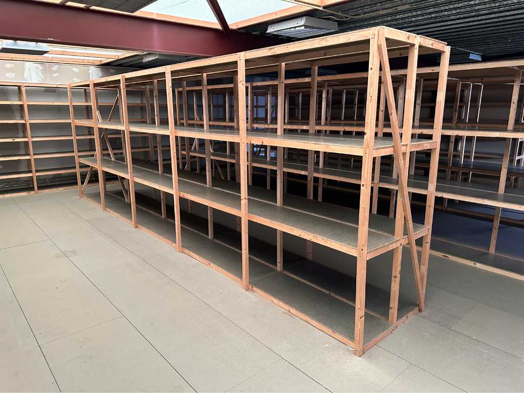 Wooden warehouse racking Troostwijk Auctions