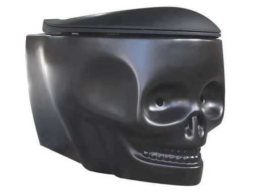 Hangend rimless toilet - Led verlichting - Skull