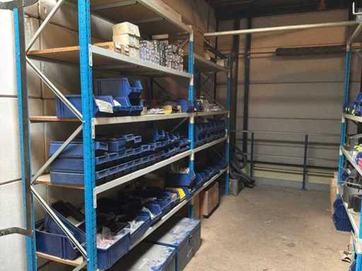 Machine parts, stock and racking