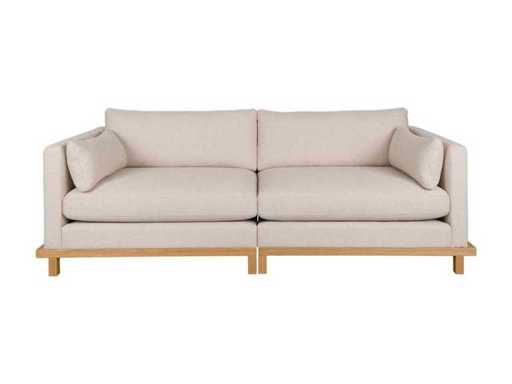 Zuiver - Canapea Blossom cu 3 locuri, Oak Sand - Cream - Set de canapele