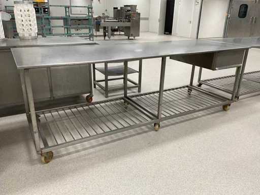 Stainless steel work table