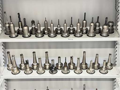   34 pcs HSK-A63 tool holders with tools