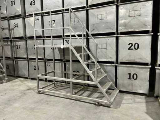 RVS verrijdbare bordestrap