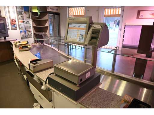 Bilancia per registratori di cassa touchscreen Bizerba CE-2-800 con stampante per ricevute