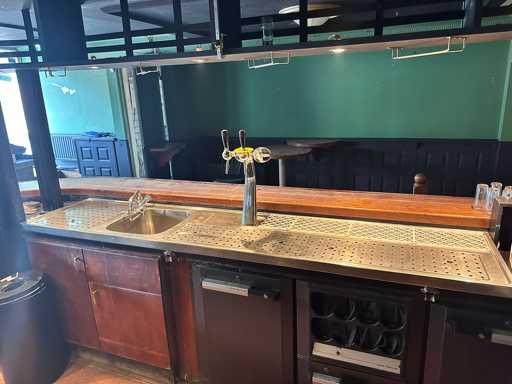 Tapblad 250cm met dubbele tapzuil