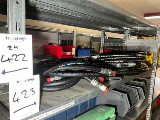 Lots of hydraulic hoses