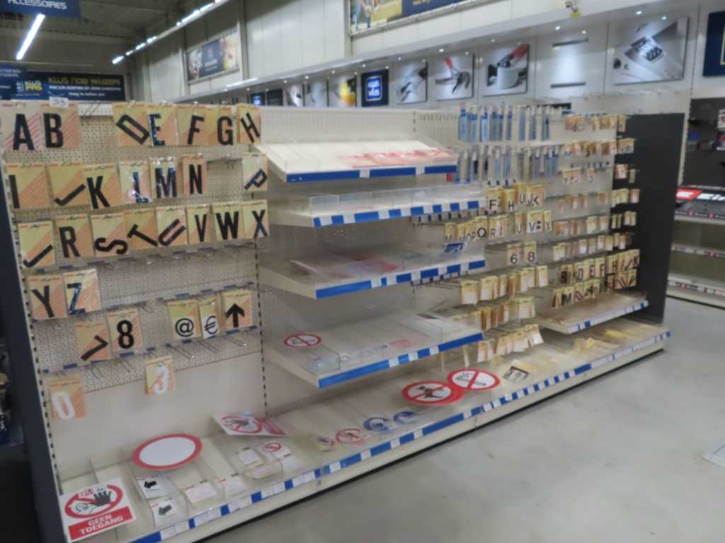 Pickup - Partij aanduidingsmateriaal en letter- en nummerstickers, circa 1050 items