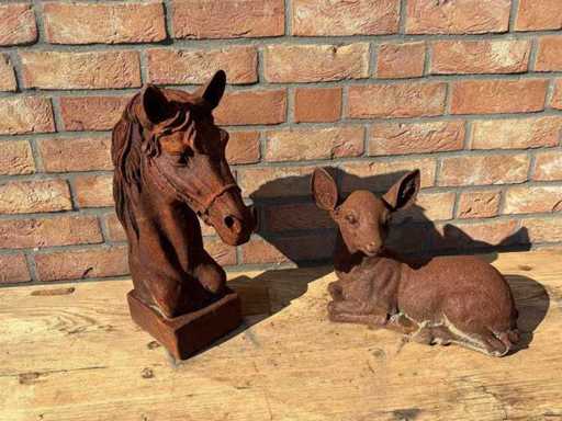 Scultura in ghisa (2x)