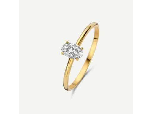 TOV Essentials Oval Cut Zirkonia 14k Ring