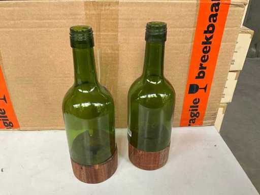 Sticlă/lemn pentru sticlă de tiner Fair Trade de tip "sticlă de vin" ?7 x 23cm înălțime (102x)