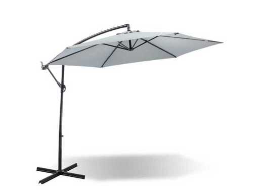 MaxxGarden 20495 Cantilever Parasol Grey - Ø300 cm 