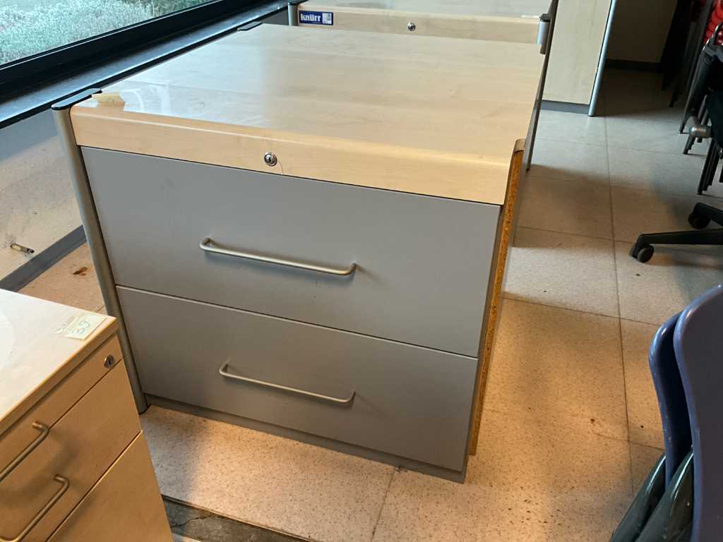 2 low storage cabinets with KNURR suspension file system