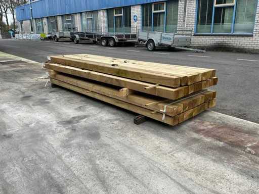 Spruce Pole Green Impregnated 8.8x8.8 cm (38x)