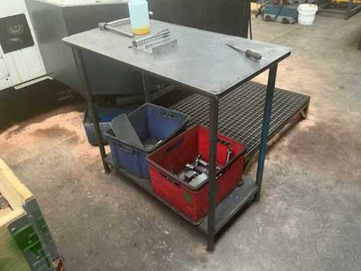 Metalen tafel (2x)