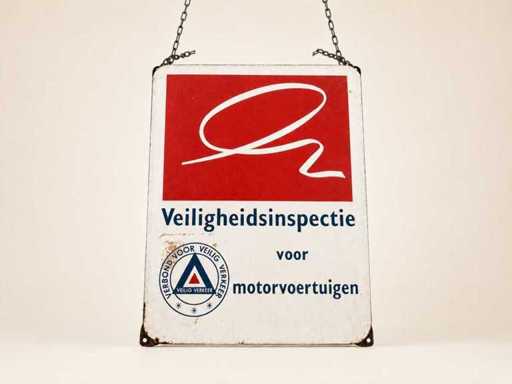 Road Safety and Vehicle Control Enamel Sign