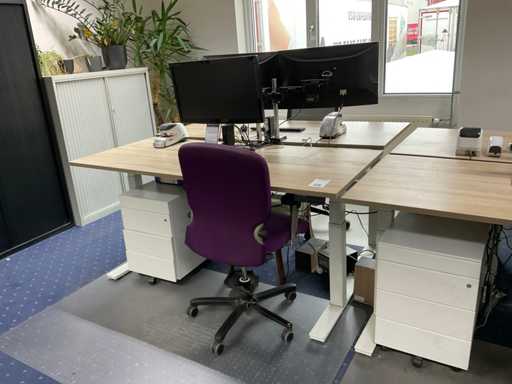 Ingerichte werkplek (180x80 cm)