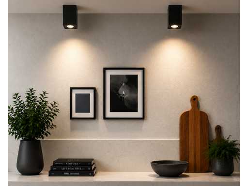 30 x Luminaire Spot Monté en Surface – GU10 – Blanc – IP20 – FREZYA-S
