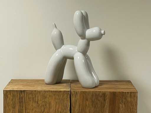 Ballonhond / Balloon Dog H50cm White