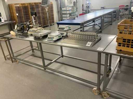 Table de travail en acier inoxydable