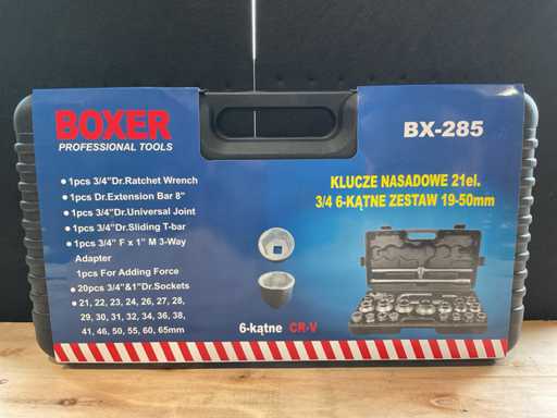 2025 Boxer BX-285 21 delig Doppenset 6 kant