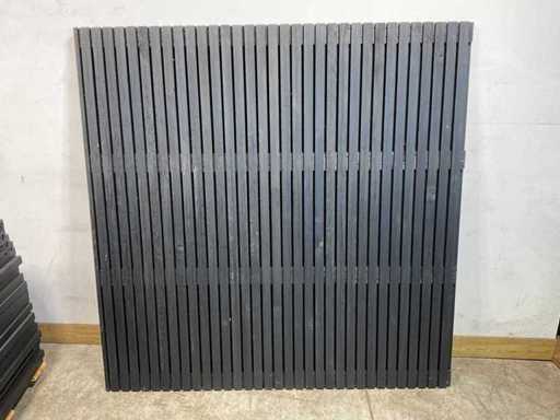 Douglas tuinscherm 'Elan' 180x180 cm zwart (5x)