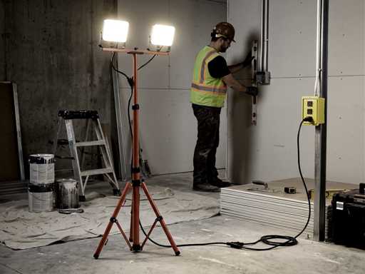 Werklamp 2x50W LED 3in1 kleur CCT Breedstraaler waterdicht met tripod(8x)