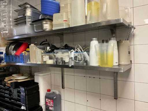 Edelstahl-Wandregal (2x)