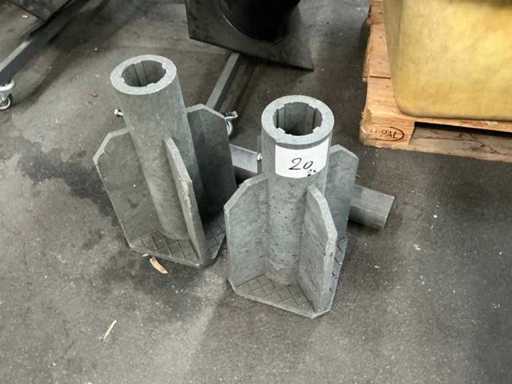 Kunststof paalvoet (2x)