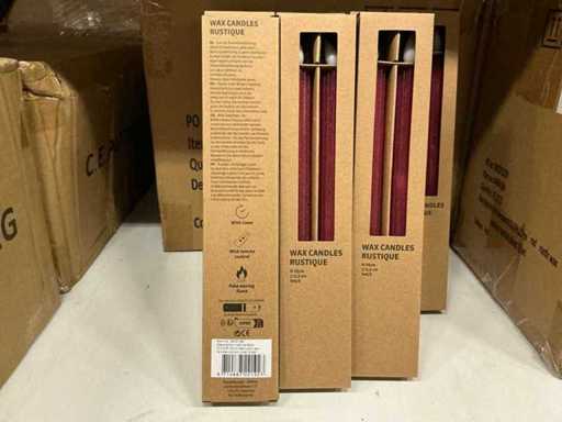 Lot Led Candles wosk czerwony żeberko ø2,2xH25cm 2/zestaw (122 zestawy)