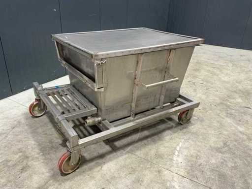 Uitlekbak op verrijdbaar frame