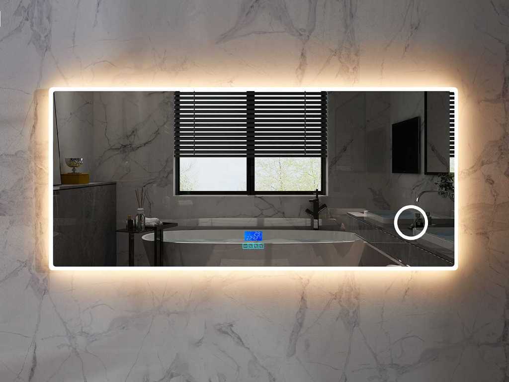 Luxury wellness 150cm led spiegel met digitaal display 