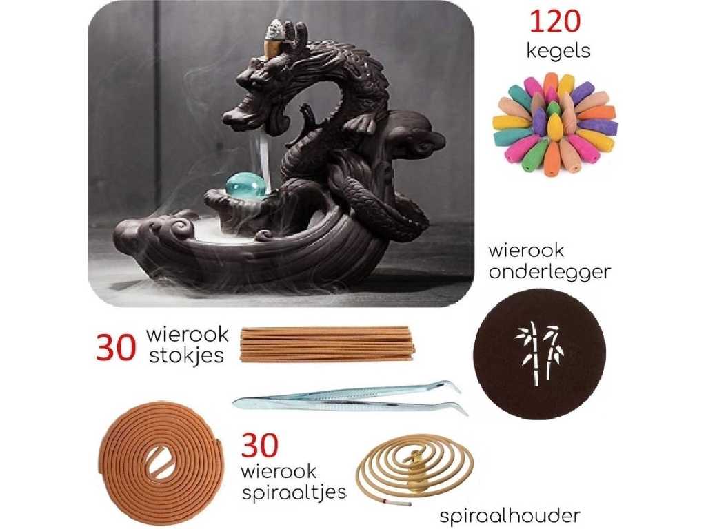 3 Pieces Complete Dragon Incense Sets