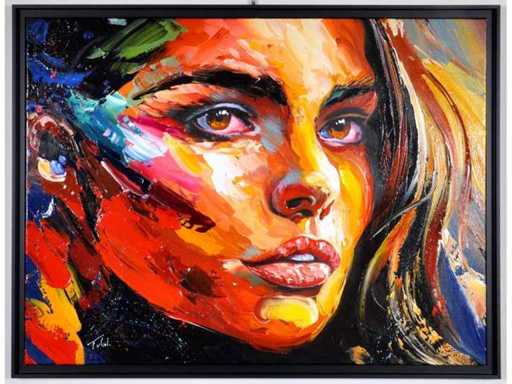 Loîc Tuhal - Le regard - oil on canvas - 90x120 cm