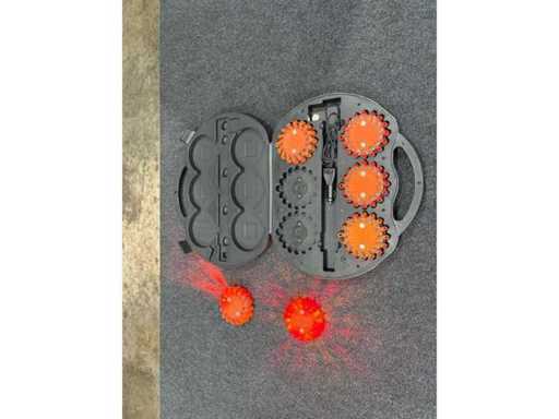 KENBRI RoadFlare LED Warning Light Set with 6 Lights in Case