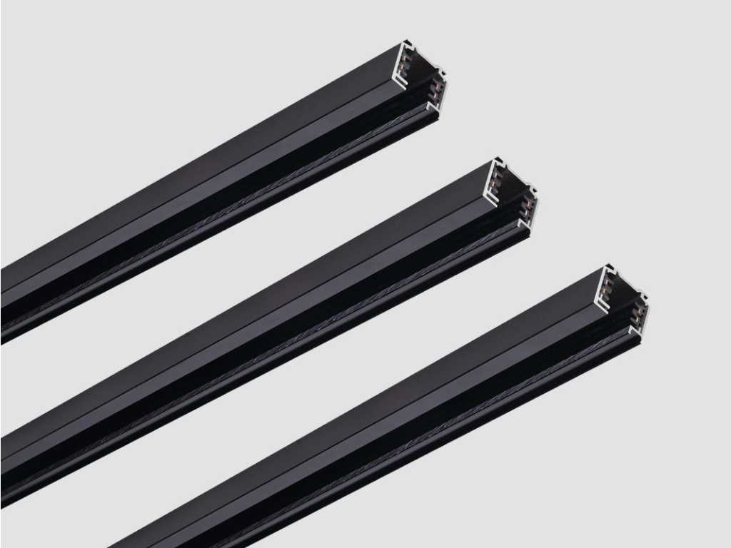 12 x Spanningsrail 100 cm mat zwart