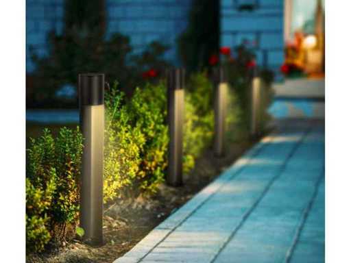 8 x Aden GU10 negru pentru lanternă de exterior