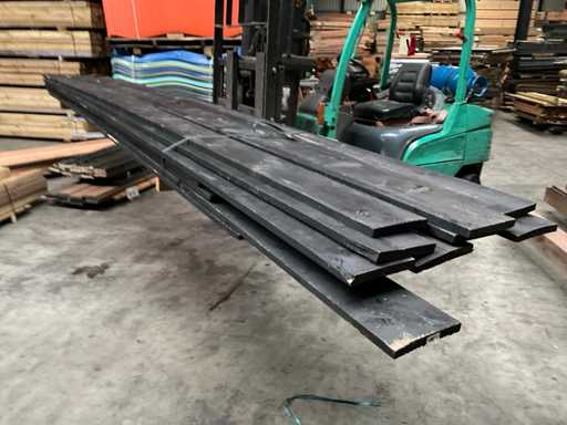 Scândură de grădină Douglas înnegrită 400-500x20x2,2 cm (20x)