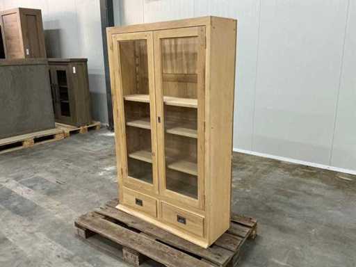 Dębowa szafka na porcelanę 142x88x30,5cm
