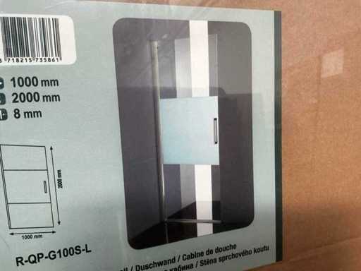 R-QP-G100S-L Shower enclosure 100x200cm