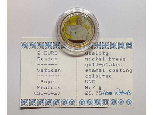 2 Euro Vatican Papa Francisc