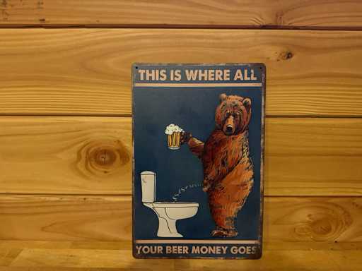 Metalen reclamebord 30x20cm