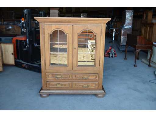 Vintage ladekast/vitrinekast