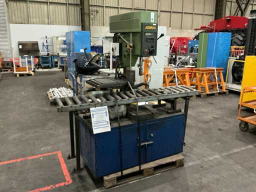 1995 ALZMETALL AX3-T/S Säulenbohrmaschine inkl. Rollenbahn