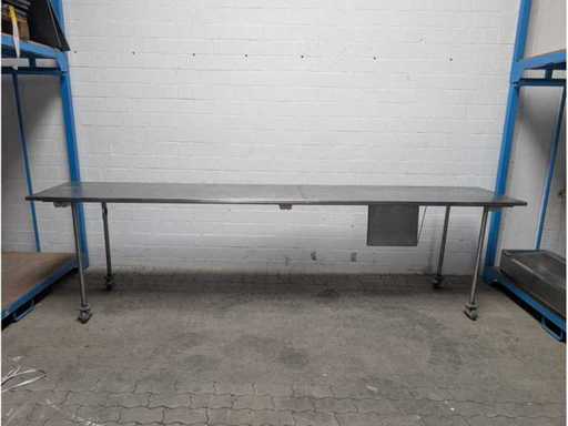 Arbeittisch Edelstahl, rollbar