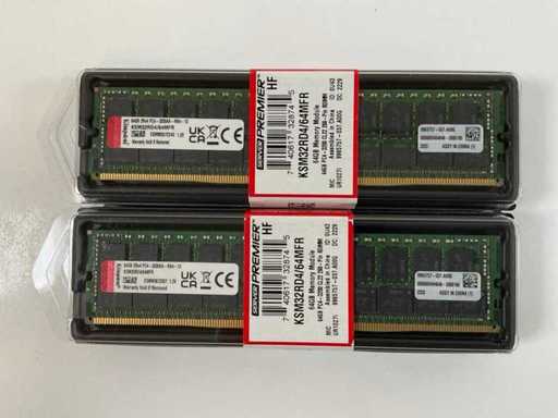 Kingston (KSM32RD4/64MFR) 64GB 2RX4 PC4 - 3200AA RAM (nowe) (6x)