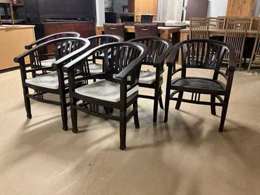 Chaise à manger en bois Rury (6x)