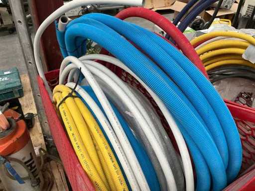 Série de différents tubes flexibles multi-nervurés